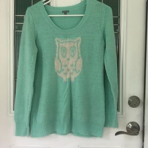 Light Blue Owl Sweater